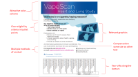 recruitment flyer showing how to format tear-off information, at the bottom of the flyer
